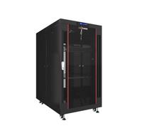 Sysracks Armadio rack 18U da 35" profondo per server, ventole di raffreddamento, schermo LCD, termostato, PDU, rotelle, 2 ventole, ripiano