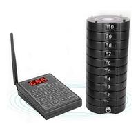 System Cercapersone Per Ristorante, 500m Pager Clienti Wireless 10/20/30 Pezzi, 3 Modalità Di Avviso E 999 Canali, Buzzer Coaster Per Gestione Code In Bar, Caffè, Clinica E Food Court 10pagers