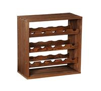 System Cube 50, modulo 3 « Standard » Portabottiglie per vino per 15 bottiglie, in legno di abete rosso, colore tabacco, impilabile/estendibile, 50 x 50 x 25 cm (altezza x larghezza x profondità)