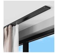 System di Binario per Tende, Ceiling Curtain Track Set, Sliding Curtain Rail, Bastone da Tenda per Divisorio per Soggiorno, Camera da Letto, Binari per Tende Scorrevole(Black,125CM (4.1FT))