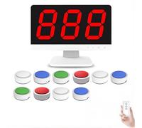 System di cicalino del gioco di risposta al quiz wireless 262 piedi | 10 gruppi, 4 colori di stato LED, 3 modalità di risposta per concorsi scolastici, serate a quiz 10 Groups