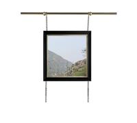 System di Sospensione Vintage in Ottone per Binari Portaquadri, Kit Robusto e Regolabile per Appendere Opere d'Arte, Specchi, Composizioni a Parete, Decorazione per Casa e Mostre(Brass,70cm/27.6in)
