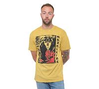 System Of A Down T Shirt Reflections Nuovo Uomo Mustard Giallo Mineral Wash Size L