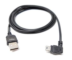 SYSTEM-S 140 cm Cavo USB 2.0 per USB a a USB Mini B 5 Pin Connettore ad Angolo retto 90 Gradi a Sinistra