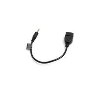 System-S 56973323 - Cavo Audio da USB Tipo A (Femmina) a connettore Jack AUX da 3,5 mm, Colore: Nero