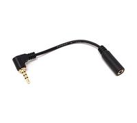 SYSTEM-S 90 ° Gradi angolare Angolo 3,5 mm Jack 4 Poli Maschio Cavo Adattatore 10 cm per Cellulare, Smartphone, Tablet PC