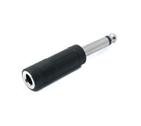 System-S Adattatore audio Mono TS 6.35 mm jack maschio a femmina 1/4" cavo nero