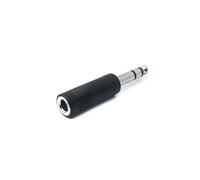 System-S Adattatore audio stereo TRS 6,35 mm jack maschio a femmina 1/4" cavo nero