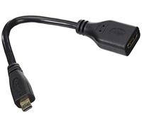 SYSTEM-S - Adattatore da Micro HDMI 1.4 tipo D maschio a Mini HDMI 1.4 tipo C femmina, 15 cm