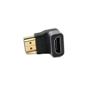 System-S Adattatore HDMI 4K standard maschio a femmina, cavo angolare grigio