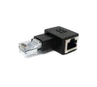 SYSTEM-S Adattatore LAN RJ45 maschio a femmina angolato nero