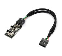 System-S Adattatore pannello anteriore 18 cm 2 X USB 3.1 tipo E femmina a 2.0 9 10 pin cavo