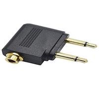 System-S - Adattatore per Cuffie, connettore Jack Doppio da 3,5 mm su Jack Stereo da 3,5 mm