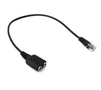 System-S Adattatore per telefono 20 cm RJ9 maschio a 2 X 3,5 mm jack audio cavo nero