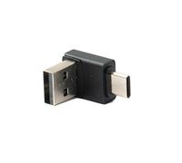 System-S Adattatore USB 3.0 tipo A maschio a 3.1 C maschio unidirezionale angolo giù cavo angolare 10 Gbps 100 W
