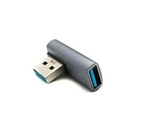 System-S Adattatore USB 3.0 tipo A maschio a femmina angolare cavo grigio