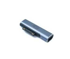 System-S Adattatore USB 3.1 tipo C femmina a Surface Pro 7 8 5 4 3 Go 102W cavo grigio