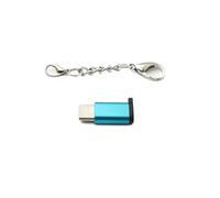 System-S Adattatore USB 3.1 tipo C maschio a 2.0 Micro B femmina catena blu