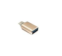 System-S Adattatore USB 3.1 tipo C maschio a 3.0 A femmina 5 Gbps 100 W in rosa giallo