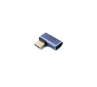System-S Adattatore USB 4 tipo C maschio a femmina 40 Gbps cavo angolare USB 4.0 grigio