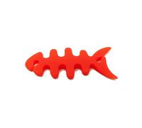 System-S Avvolgicavo in Silicone a Forma di Cavo, avvolgicavo per Cuffie, Colore Rosso.
