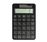 SYSTEM-S Calcolatrice 2 in 1 con tastierino numerico a energia solare, con USB, colore: nero