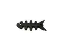 SYSTEM-S Cavi Manager Wrap Avvolgicavo a forma di pesce, in silicone, protezione per cavi per cuffie, colore nero