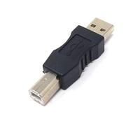 SYSTEM-S Cavo adattatore USB 2.0 tipo B maschio a maschio A in nero