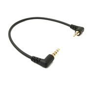 System-S Cavo audio 15 cm 2,5 mm jack maschio a 3,5 mm maschio angolare AUX adattatore nero