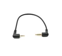 System-S Cavo audio 20 cm 2,5 mm jack maschio a 3,5 mm maschio angolare AUX adattatore nero
