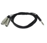 SYSTEM-S Cavo audio a Y da 3 m AUX 6,35 mm TRS maschio su 2 XLR 3 pin femmina