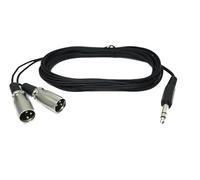 SYSTEM-S Cavo audio a Y da 3 m AUX 6,35 mm TRS maschio su 2 XLR maschio a 3 pin
