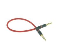 System-S, Cavo Audio da Jack a Jack, a 4 Poli, 3,5 mm, per Stereo, Cuffie, AUX, 25 cm