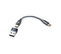 System-S Cavo audio decodificatore 10 cm USB 3.1 tipo C maschio a maschio adattatore intrecciato per DAC o AMP