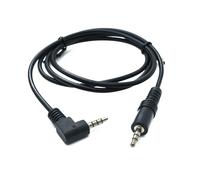 SYSTEM-S Cavo audio jack 100 cm 3,5 mm TRRS maschio a maschio angolare AUX nero