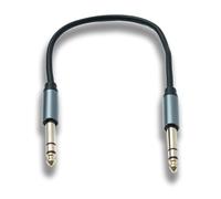 System-S Cavo audio jack 30 cm AUX 6,35 mm 3 poli, adattatore TRS maschio a maschio