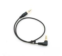 System-S Cavo Audio Stereo AUX a 3 Poli, 2 x 3,5 mm, con connettore angolare a 90°, Angolo di 90°, 30 cm