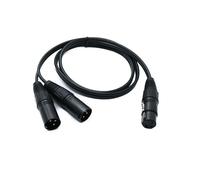 System-S Cavo audio XLR 100 cm, 3 poli, 2 connettori a femmina, colore: nero