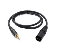 System-S Cavo audio XLR 100 cm 3 poli maschio a jack AUX 3,5 mm 3 poli, adattatore TRS