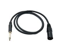 System-S Cavo audio XLR 100 cm 3 poli maschio a jack AUX 6,35 mm 2 poli TS maschio adattatore