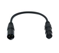System-S Cavo audio XLR 30 cm, 3 poli, adattatore maschio a femmina, colore nero