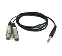 SYSTEM-S Cavo Audio Y 180 cm AUX 6,35 mm Connettore TRS a 2 x XLR 3 poli femmina