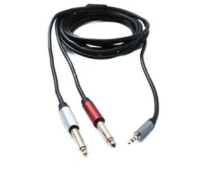 System-S Cavo audio Y 3 m stereo TRS 3,5 mm maschio a 2 X 6,35 mm jack TS adattatore