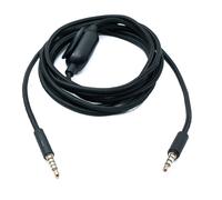 System-S Cavo di ricambio audio 2 m AUX 3,5 mm jack intrecciato con controllo volume per Logitech G433 G233 GPRO X