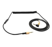 System-S Cavo di ricambio 2 m AUX jack 3,5 mm maschio a maschio, angolo per Marshall Major 4 3 2 cuffie a spirale