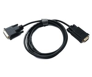 System-S Cavo DVI D 2 m 24+1 25 pin maschio a VGA 15 pin maschio pannello mount adattatore vite
