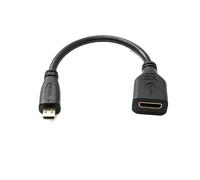 System-S Cavo HDMI 1.4 15cm Mini Femmina a Micro Maschio 4K UHD 30Hz 2K 60Hz Adattatore