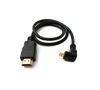 System-S Cavo HDMI 1.4 50 cm tipo A maschio a micro maschio adattatore angolare nero