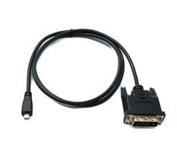 System-S Cavo HDMI 100 cm Micro Maschio a DVI D 24+1 25 Pin Connettore Panel Mount Vite Adattatore