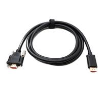 System-S Cavo HDMI 2.0 150 cm tipo A maschio a spina adattatore avvitabile in nero